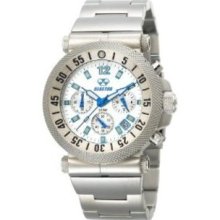 REACTOR Mens 64002 Fallout Chronograph Silver Dial Stainless Steel