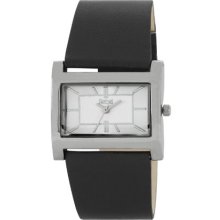 Rebel Women's Quartz Watch With Silver Dial Analogue Display And Black Plastic Or Pu Strap Reb2025