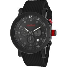 Red Line Watches Men's Compressor Chronograph Black Dial w/Grey Accent