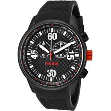 Red Line Watches Men's Tech Chronograph Black Dial Black IP SS Case Bl