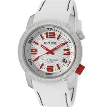 Red Line Watches Men's Octane Silver Dial White Silicone White Silico