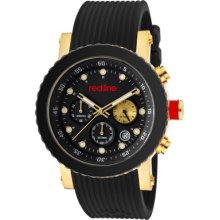 Red Line Watches Men's Compressor Chronograph Black Ceramic Bezel Gold