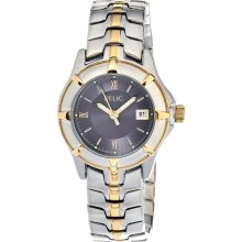 Relic Two Tone Stainless Steel Dark Purple Dial Women's Watch PR6155