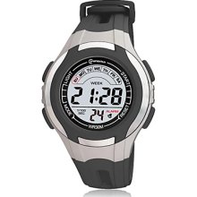 Resistant Women's Water PU Digital Automatic Sport Watch