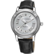 Revue Thommen Watches Men's Classic Silver Dial Black Leather Strap A