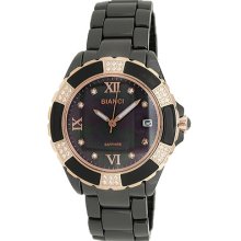 Roberto Bianci Women's Bella Ceramic Watch with Stones and Rose G ...