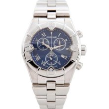 Roberto Cavalli Unisex Diamond Chronograph Watch R7253616035 With Blue Dial And Stainless Steel Case