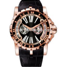 Roger Dubuis Excalibur World Time 45mm Pink Gold Watch