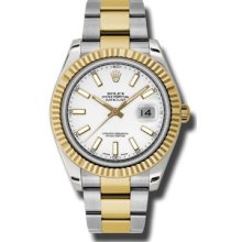 Rolex 41mm Datejust II 116333 White