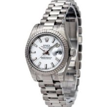 Rolex Datejust 26mm President White Gold Ladies Watch 179179