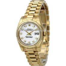 Rolex Datejust 26mm President Yellow Gold Ladies Watch 179178