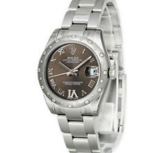 Rolex Datejust 31mm Steel/White Gold 24 Diamond Ladies Watch 178344