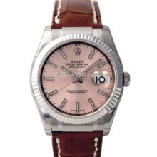 Rolex Datejust 36mm White Gold Strap Mens Watch 116139