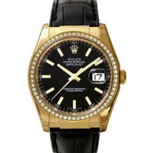 Rolex Datejust 36mm Yellow Gold Diamond Ladies Watch 116188
