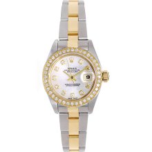 Rolex Datejust Ladies Watch 69173 Custom Mother-Of-Pearl Dial