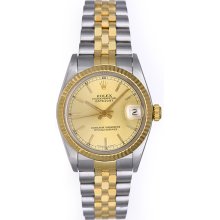 Rolex Datejust Midsize Men's or Ladies Steel Gold Watch 68273