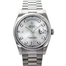 Rolex Day-Date President 36mm White Gold Mens Watch 118209