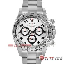 Rolex Daytona 18K White Gold Silver Arabic Dial 116509 40MM Model