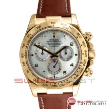 Rolex Daytona Yellow Gold Mother Of Pearl Arabic Dial 116518 40MM