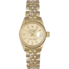 Rolex Ladies Datejust 18K Yellow Gold Watch Mod. 6517