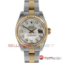Rolex Ladies Datejust Two Tone MOP Diamond Dial Oyster All Original