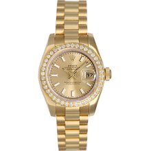 Rolex Ladies President 18K Gold Watch 179178 Champagne Dial