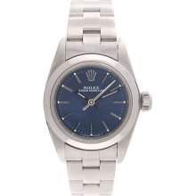 Rolex Lady Oyster Perpetual Ladies Watch 67180 Blue Dial