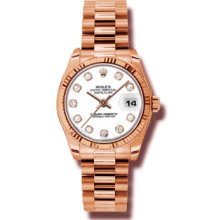Rolex Lady Rose Gold President 31mm 178275 wd