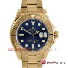 Rolex Men's Yacht-Master Yellow Gold blue Dial 16628
