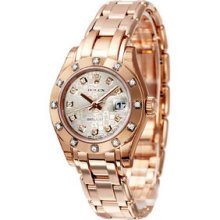 Rolex Pearlmaster Pink Gold Diamond Ladies Watch 80315