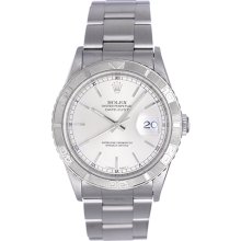 Rolex Turnograph Men's Steel Watch 16264 Silver Dial