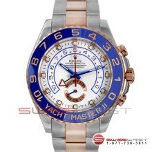 Rolex Yacht-Master II Two Tone SS/18K Rose Gold White Dial 116681