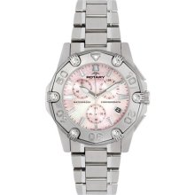 Rotary Aquaspeed Ladies Sport Chronograph Pink Dial Bracelet Watch