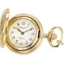 Round Hunter Case Pocket Watch w Arabic Numerals