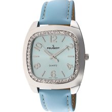 Sale: Peugeot Ladies Crystal Leather Watch 310bl