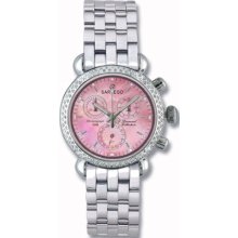 Sartego Ladies Diamond Chronograph Pink Mother of Pearl Dial SDPP384S