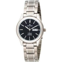 Sartego Men's Snt111 Silver Titanium Quartz Watch With Black Dial