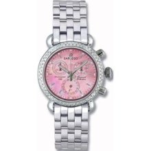 Sartego SDPP384S Diamond Chronograph Pink Mother of Pearl Dial