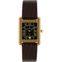Sartego Sed162r Women's Watch Gold Tone Toledo Dress Black Dial Strap