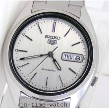 Seiko 5 Automatic Men Stainless Steel Snxf01 Wr 30m Usa Seller