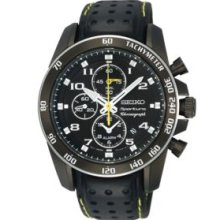 Seiko Black Men's 100 Meter Sportura Alarm Chronograph Watch