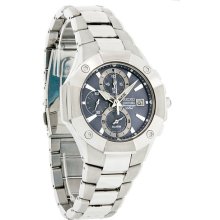 Seiko Coutura Mens Blue Dial Alarm Quartz Chronograph Watch Snac73