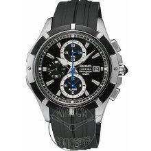 Seiko Coutura wrist watches: Coutura Chrono Steel Black snaf13