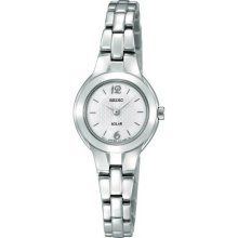 Seiko Ladies Dress White Dial Solar Quartz SUP023