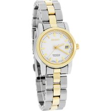 Seiko Ladies Perpetual Calendar White Date Dial Two Tone Watch SWD088