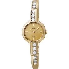 Seiko Ladies Solar Gold Tone Stainless Steel Case and Bracelet Gold Tone Dial SUP194