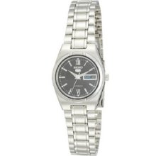 Seiko Ladies Stainless Steel Seiko 5 Automatic Black Dial SYM607