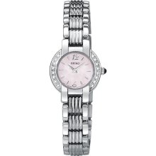 Seiko Ladies Stainless Steel Dress Watch with Diamonds SUJC41