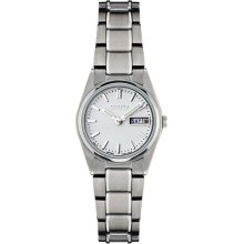 Seiko Ladies Stainless Steel Dress Silver Dial Quartz SXA117