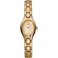 Seiko Ladies Stainless Steel Gold Tone Champagne dial SXGJ72